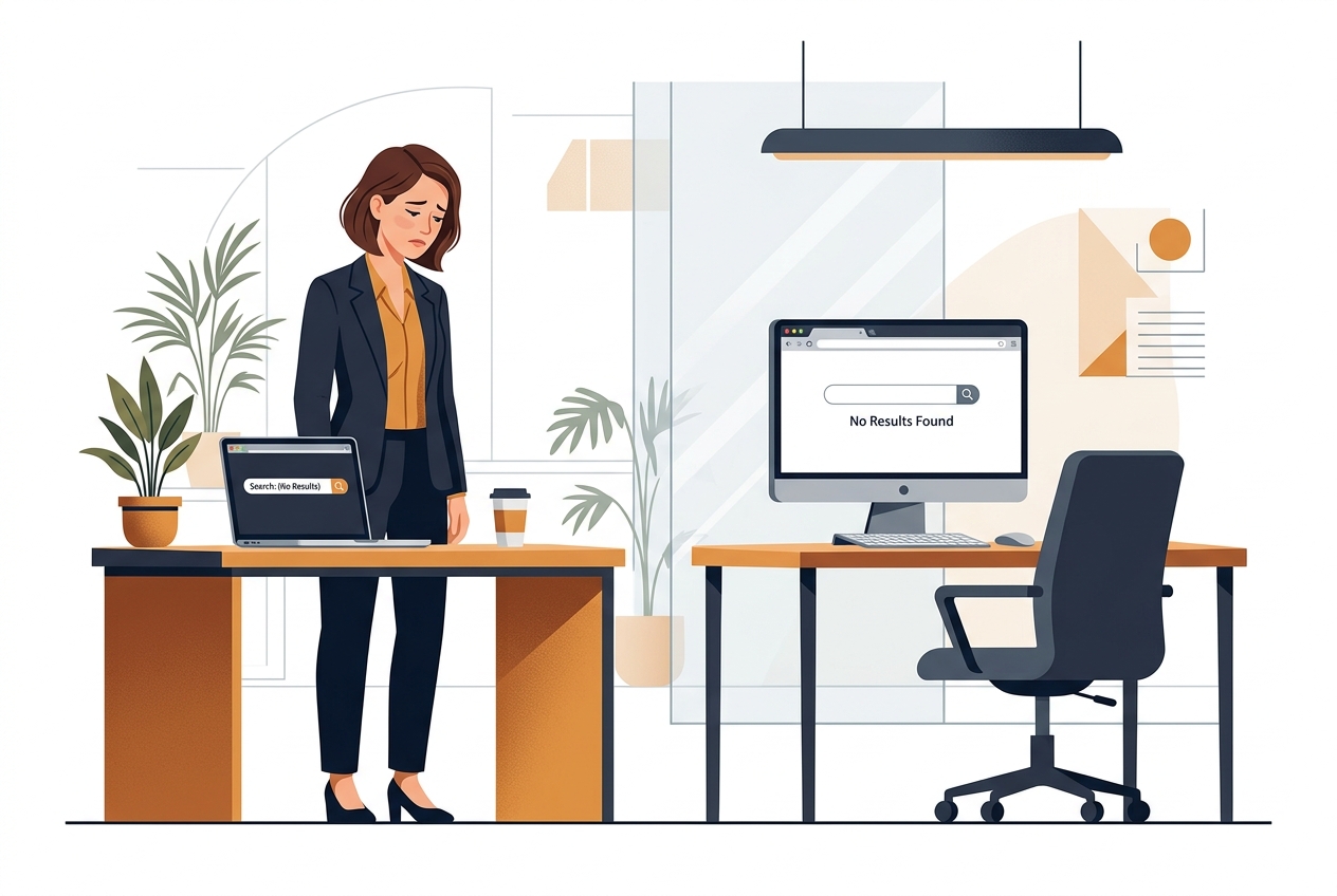 Illustration representing losing customers to competitors due to lack of website